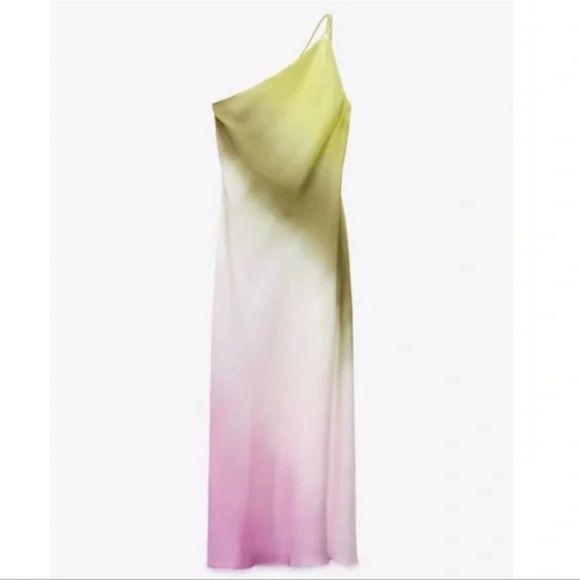 ZARA TIE DYE ASYMMETRIC DRESS - Picture 10 of 16